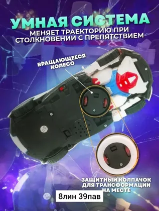 Игрушка, пластик Машинка трансформер гоночная БМВ / Машина Робот -Трансформер Полиция Robo