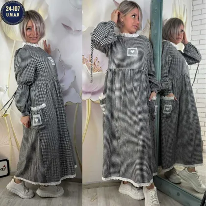 Новое поступление Снова радуем вас новой коллекцией платьев трендовый Ткань: Х/Б приятно к