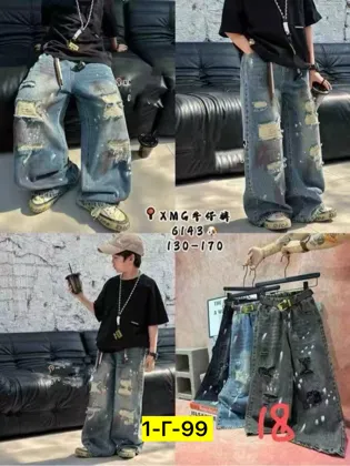 Цена штучно: 1300руб Цена оптом: 1200руб упак. 5шт=6000руб Джинсы, джинс Размеры 134-140-1