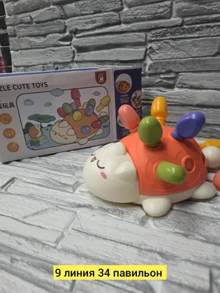 Игрушка, пластик разные цвета Развивающая игрушка-пазл Ежик для моторики, цвета и счета Це