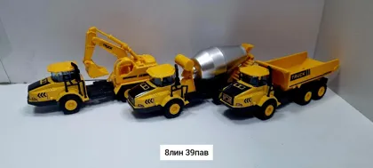 Игрушка, металл Набор строительных машин , металл/Цв.:Жeлтый Размер упаковка: 41 33 7см Ме