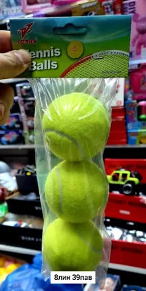 Игрушка, резина Мяч для большого тенниса 3-штуки в упаковке Цена указана за упаковку Место