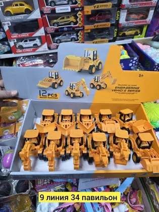 Игрушка, пластик разные цвета Набор для земляных работ бульдозер Цена штучно: 100руб Цена